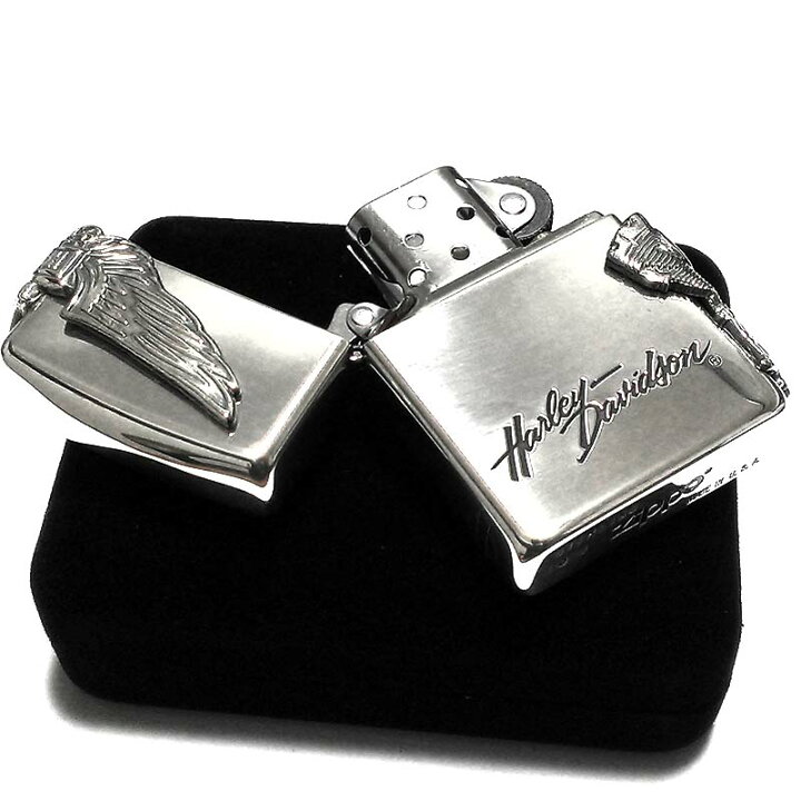 楽天市場】ZIPPO ライター 純銀 ハーレーダビッドソン サイドウイング 