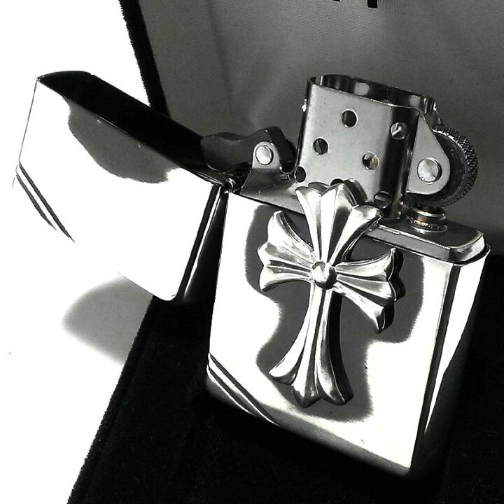 楽天市場】ZIPPO 純銀 スターリングシルバー クロスメタル ジッポ 