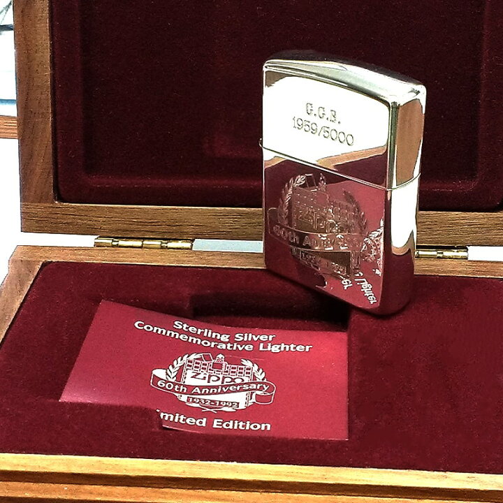 楽天市場】限定 ZIPPO ライター 純銀 スターリングシルバー G.G.B 60  
