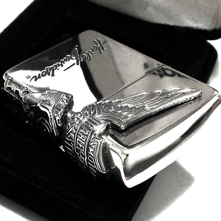 楽天市場】ZIPPO ライター 純銀 ハーレーダビッドソン サイドウイング 