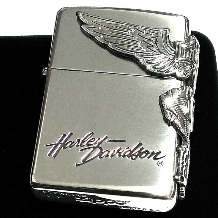 楽天市場】ZIPPO ライター 純銀 ハーレーダビッドソン サイドウイング 