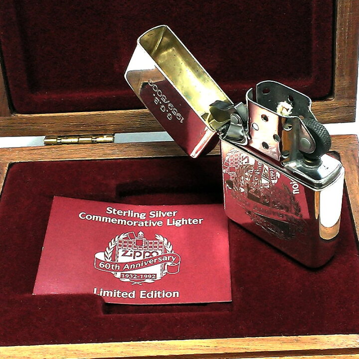 楽天市場】限定 ZIPPO ライター 純銀 スターリングシルバー G.G.B 60  