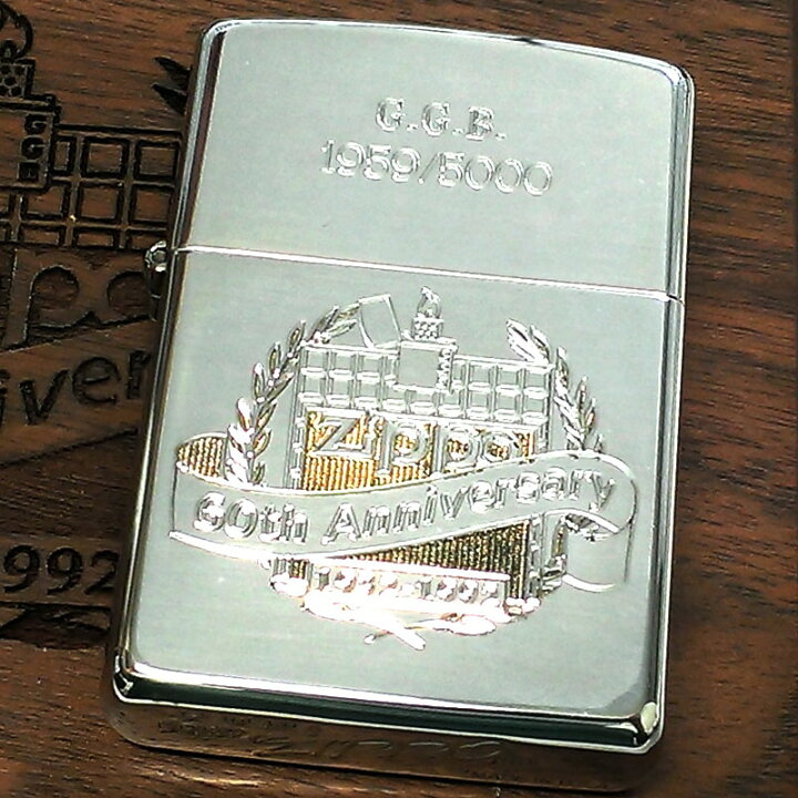 楽天市場】限定 ZIPPO ライター 純銀 スターリングシルバー G.G.B 60  