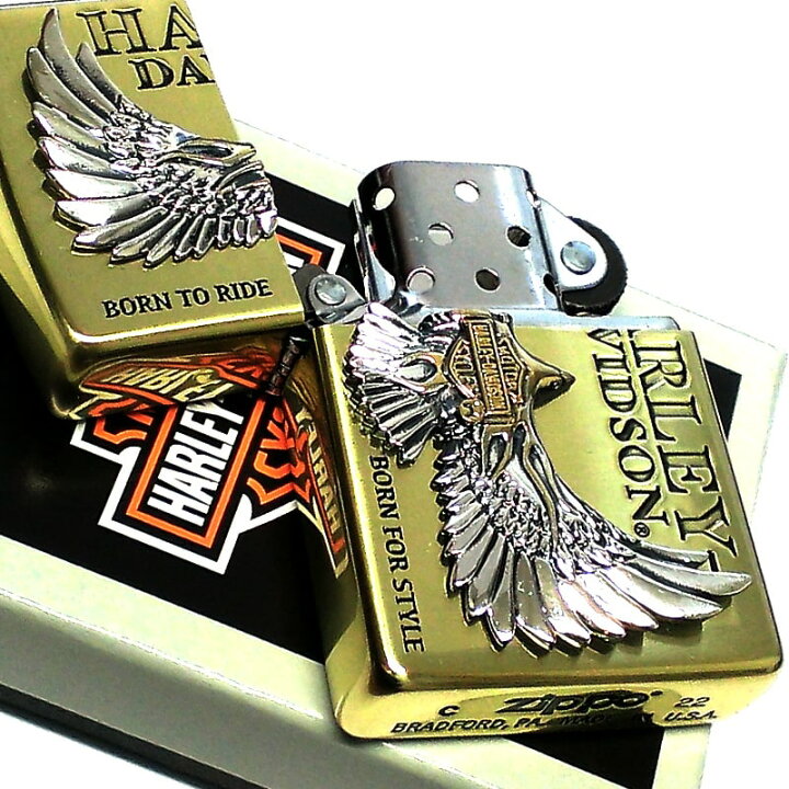 楽天市場】ZIPPO ハーレー ダビッドソン 金銀 イーグル 鷹 シルバー 