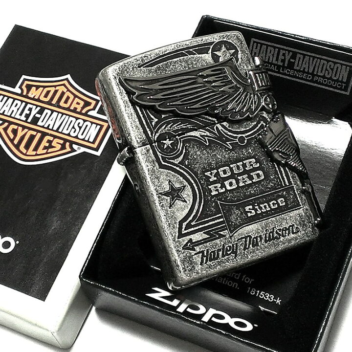 楽天市場】ZIPPO ハーレー ダビッドソン ジッポ アンティークシルバー 