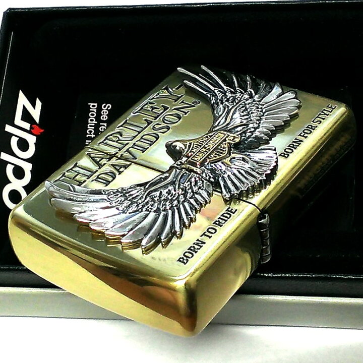 楽天市場】ZIPPO ハーレー ダビッドソン 金銀 イーグル 鷹 シルバー 