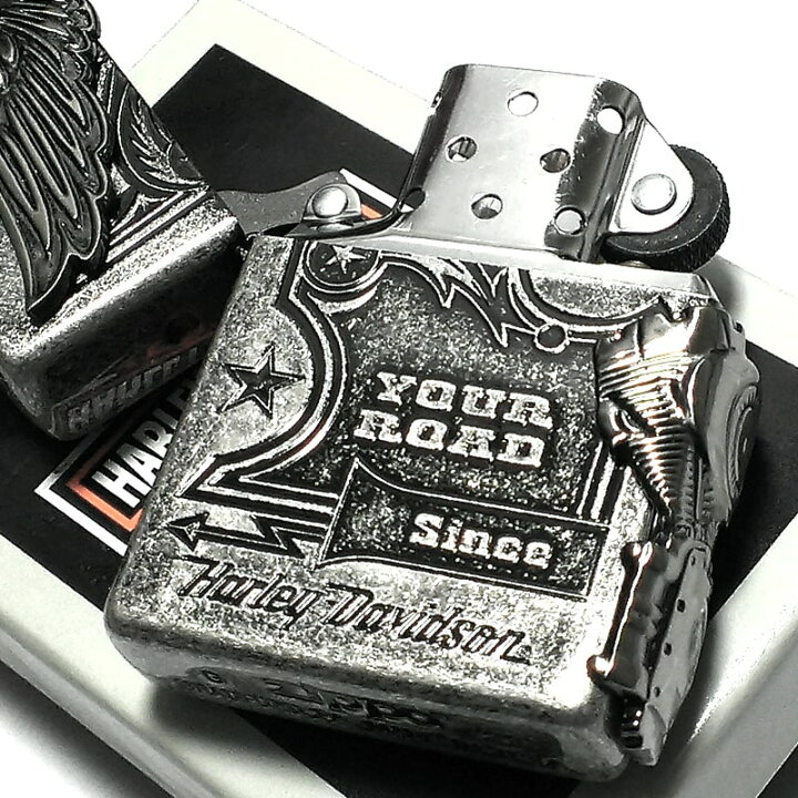 楽天市場】ZIPPO ハーレー ダビッドソン ジッポ アンティークシルバー 