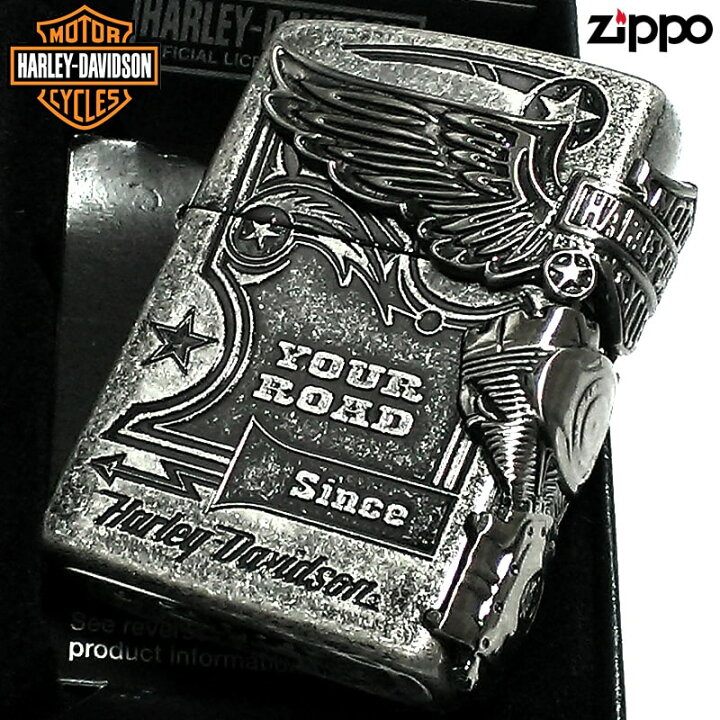 楽天市場】ZIPPO ハーレー ダビッドソン ジッポ アンティークシルバー 