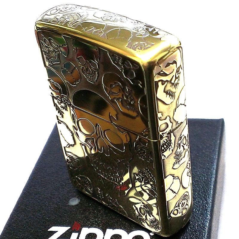 楽天市場】ZIPPO ライター スカル ジッポ 5面加工 アンティーク 