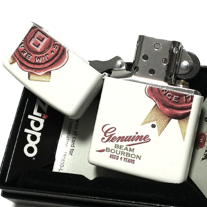 楽天市場】ZIPPO ライター ジムビーム ジッポ ホワイト マット JIM 