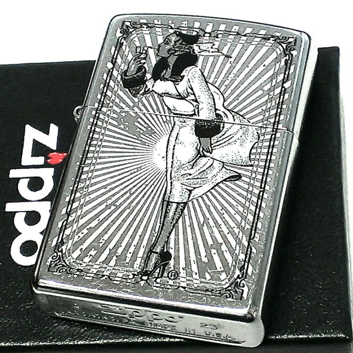 楽天市場】ZIPPO ライター ウィンディガール シルバー レトロ 