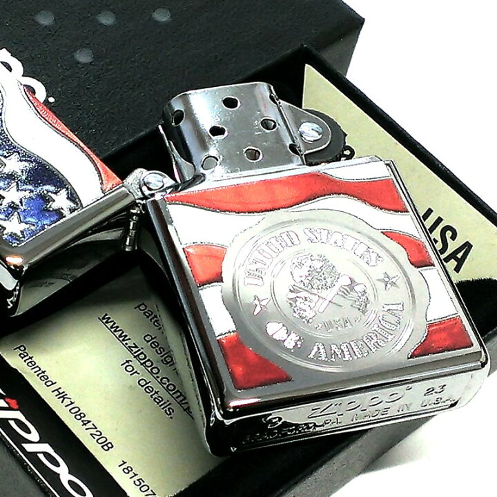 楽天市場】ZIPPO アメリカ 国旗 ジッポライター USA 星条旗 星 ハイ 