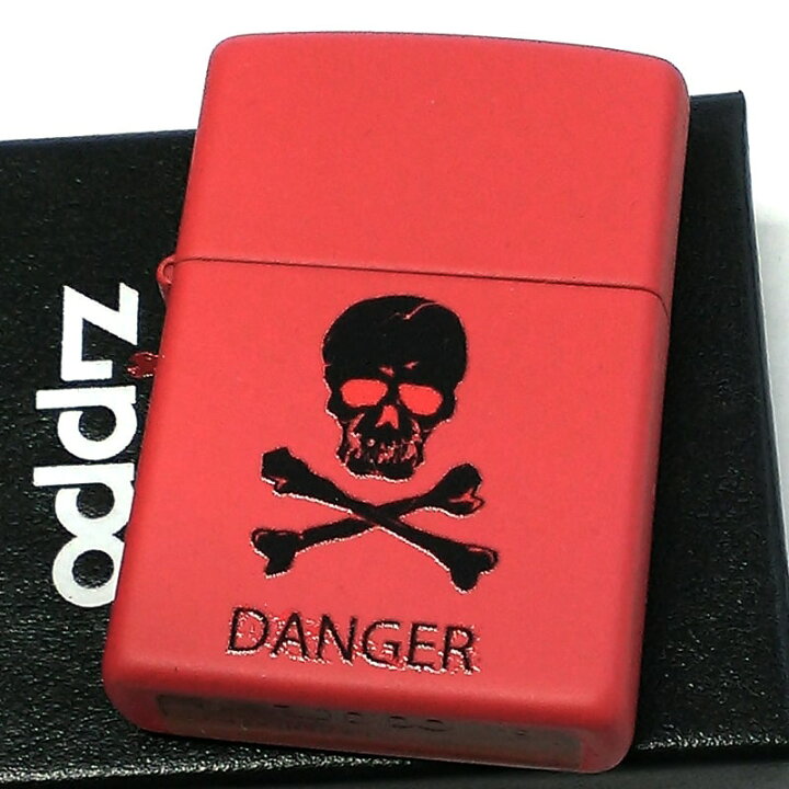 楽天市場】ZIPPO ライター デンジャースカル ジッポ レッド 骸骨 赤黒 