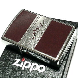 ZIPPO ライター シルバー＆ブラウン リリートライバル 百合の紋章 ジッポ 銀 かっこいい おしゃれ メンズ プレゼント 女性 ギフト 動画有り