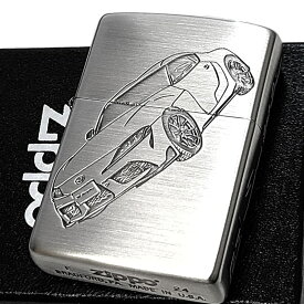 ZIPPO トヨタ 全面監修 GRスープラ 3面加工 ジッポ ライター 車 シルバー サイドロゴ TOYOTA GR SUPRA かっこいい 彫刻 おしゃれ メンズ ギフト プレゼント