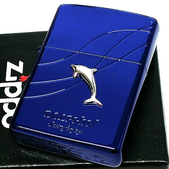 楽天市場】ZIPPO ライター ドルフィンメタル ジッポ イオンブルー 