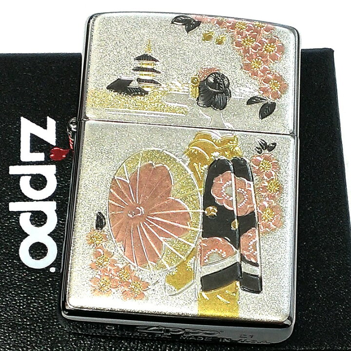 楽天市場】ジッポ 和柄 舞妓 ZIPPO ライター シルバー 日本 和風 彫刻 