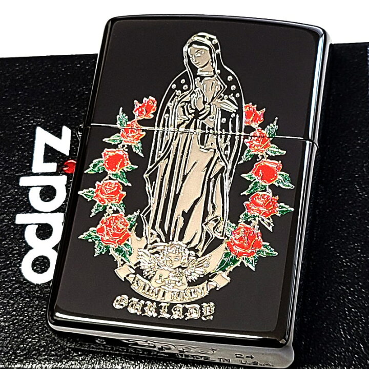 楽天市場】ZIPPO ライター マリア＆ローズ ジッポ おしゃれ ブラック 