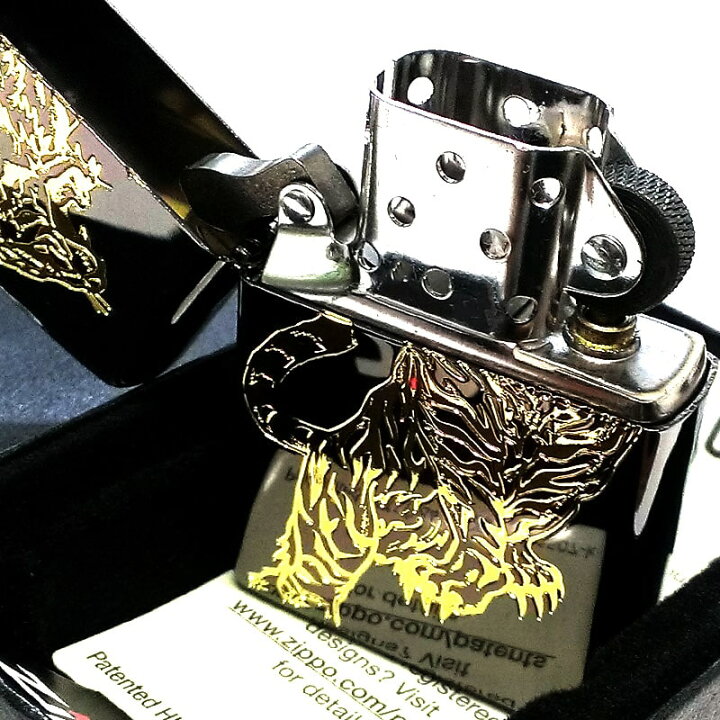 楽天市場】ZIPPO ライター 和柄 虎 ジッポ お守り ブラックニッケル 