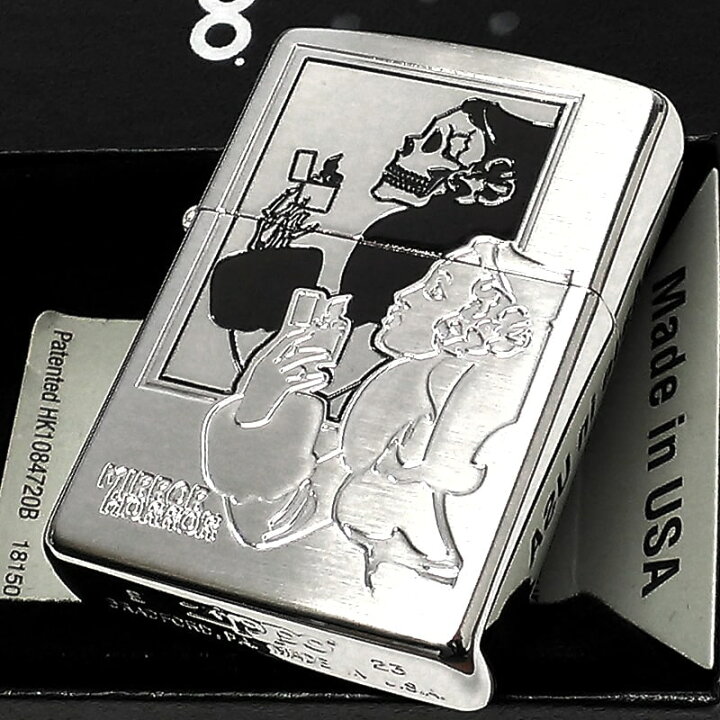 楽天市場】ZIPPO ライター ウインディ ミラー&ホラー シルバーサテン 