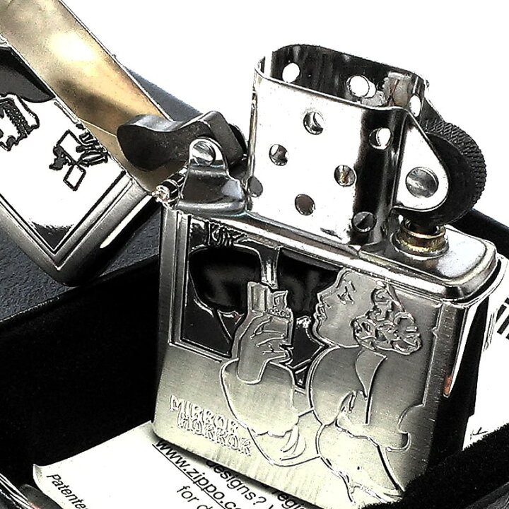 楽天市場】ZIPPO ライター ウインディ ミラー&ホラー シルバーサテン 