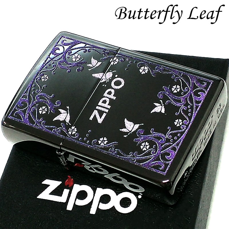 楽天市場】ZIPPO ライター 蝶 バタフライ ジッポー かわいい ブラック