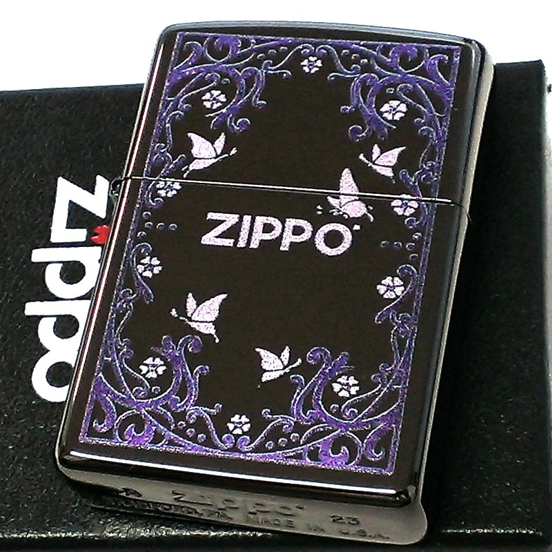 楽天市場】ZIPPO ライター 蝶 バタフライ ジッポー かわいい ブラック