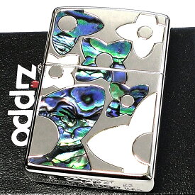 ZIPPO ライター シェルフラワー かわいい 両面加工 シェルインレイ ジッポ 花柄 おしゃれ 天然貝 シルバー レディース 可愛い 銀 女性 プレゼント ギフト