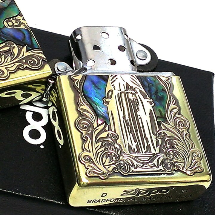楽天市場】ZIPPO アラベスク シェルマリア ジッポ ライター 真鍮いぶし 