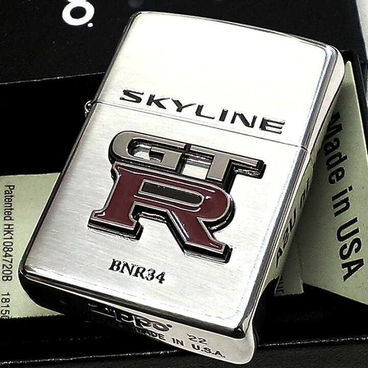 楽天市場】ZIPPO スカイライン GT-R R34 リアルエンブレム 日産公認 