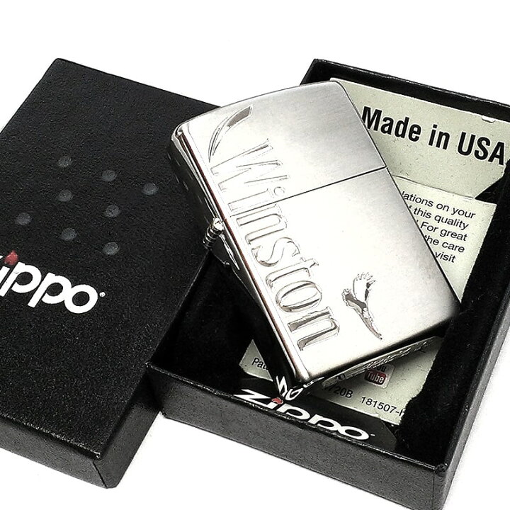 楽天市場】ZIPPO ライター Winston たばこ ウィンストン サテン 