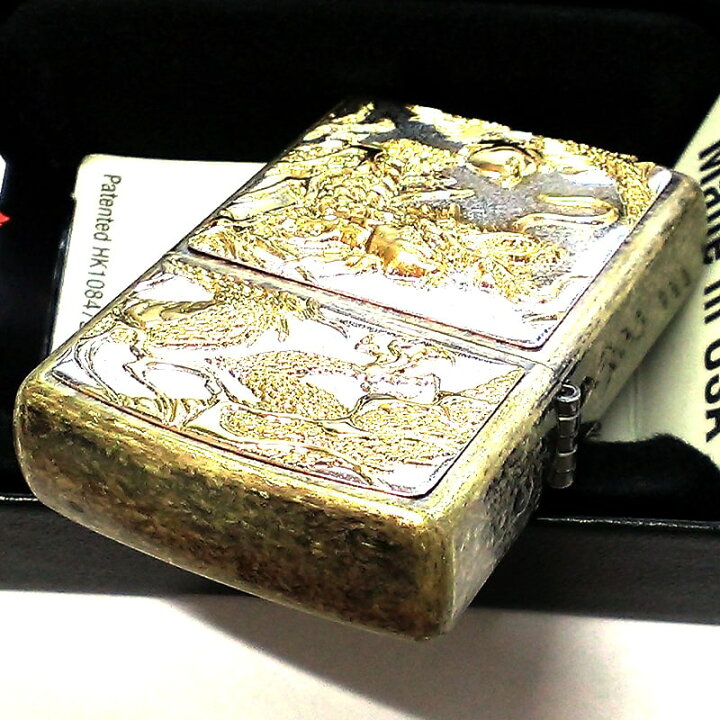 楽天市場】ZIPPO 金龍 ジッポ ライター 和柄 かっこいい ドラゴン 3D 