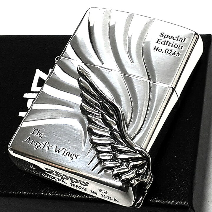 楽天市場】ZIPPO 限定 エンジェルウィング 天使の羽 ジッポ ライター 