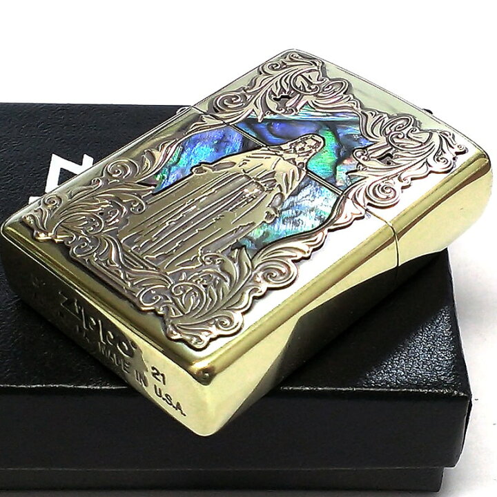 楽天市場】ZIPPO アラベスク シェルマリア ジッポ ライター 真鍮いぶし 