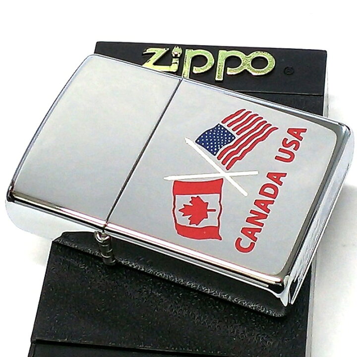 ZIPPO ライター カナダ製 2000年製 オンタリオ製 国旗 アメリカ 廃盤 