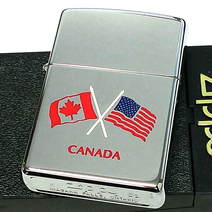 楽天市場】ZIPPO ライター カナダ製 2001年製 オンタリオ製 国旗