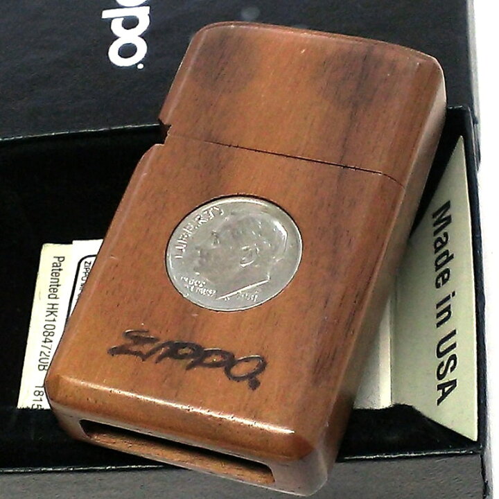 楽天市場】ZIPPO ライター 一点物 スリム 木巻き 絶版 リバティコイン 
