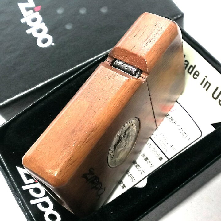 楽天市場】ZIPPO ライター 一点物 スリム 木巻き 絶版 リバティコイン 