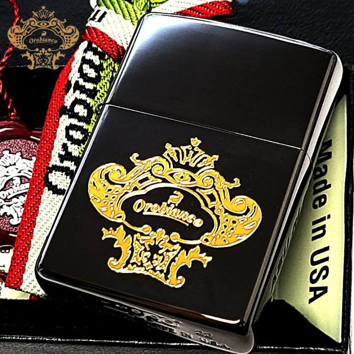 楽天市場】ZIPPO Orobinco ニッケルブラック＆ゴールド オロビアンコ 