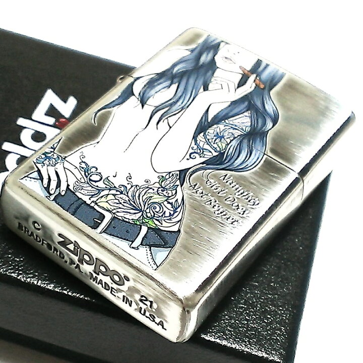 楽天市場】ZIPPO ライター セクシー 女性 ジッポ 銀イブシ仕上げ 