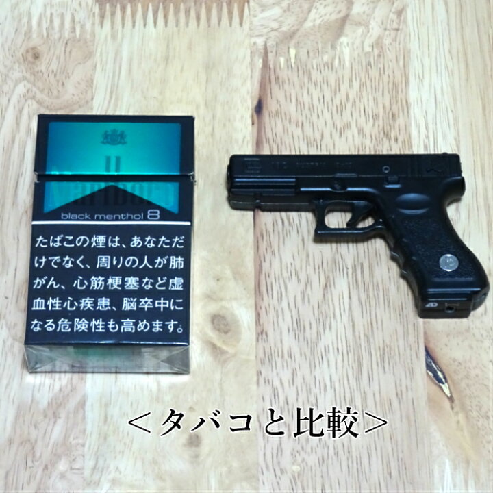 楽天市場 電子式ガスライター ミニピストル ライター グロック ミリタリー系 ピストル型 銃 ブラック アウトドア インテリア かっこいい 屋外 Zippoタバコケース 喫煙具のハヤミ