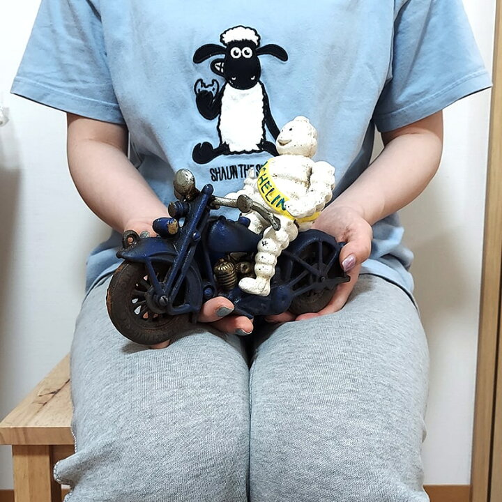 楽天市場】キャストアイアン タイヤマン バイク 置物 ヴィンテージ 