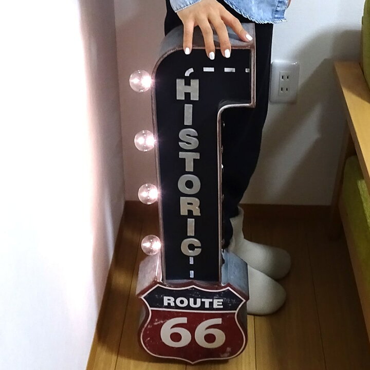 楽天市場】マーキーサインライト ROUTE66 ガレージ 看板 ガレージ  