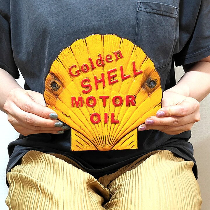 楽天市場】看板 SHELL レトロ ヴィンテージ プレート シェル 貝殻 