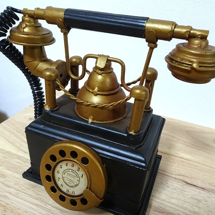 楽天市場】貯金箱 かわいい 電話 オブジェ ヴィンテージ コインバンク 