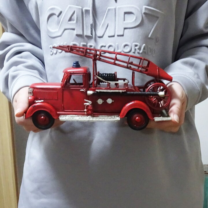 楽天市場】ヴィンテージカー 消防車 オブジェ レトロ ブリキ Fire Dept 