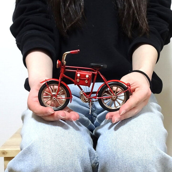 楽天市場】アンティーク 自転車 ブリキ オブジェ おもちゃ グッド 