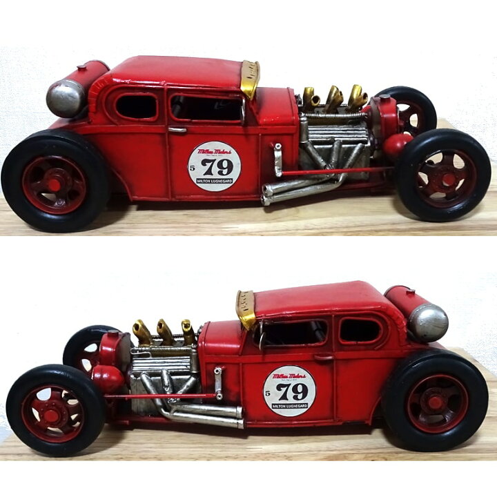 楽天市場】ビンテージカー スポーツカー オブジェ かっこいい ブリキ 