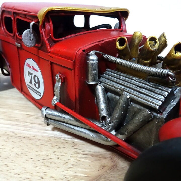 楽天市場】ビンテージカー スポーツカー オブジェ かっこいい ブリキ 