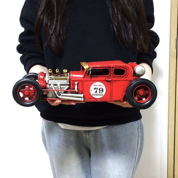 楽天市場】ビンテージカー スポーツカー オブジェ かっこいい ブリキ 